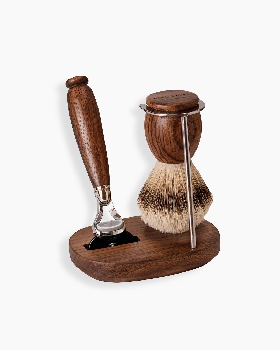 Walnut wood shaving set