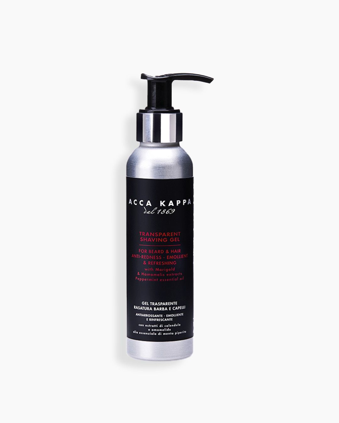 Transparent shaving gel