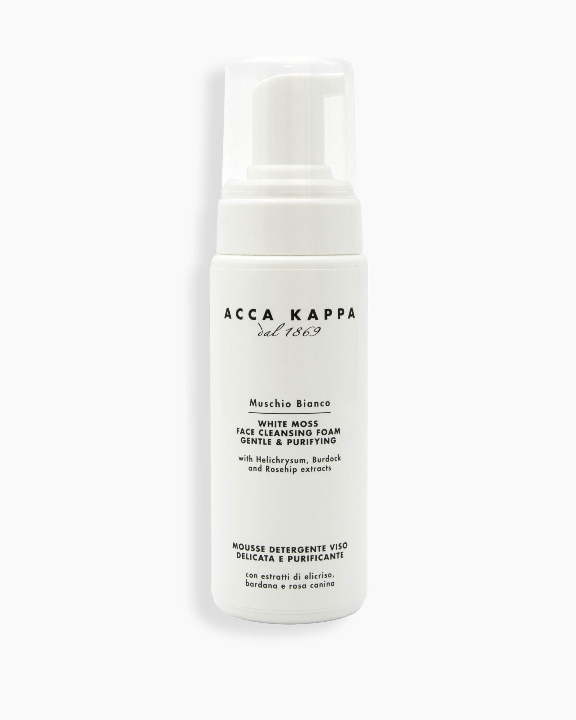 White Moss face cleansing foam